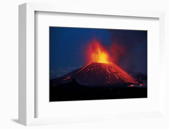 Lava Eruption Etna-null-Framed Art Print