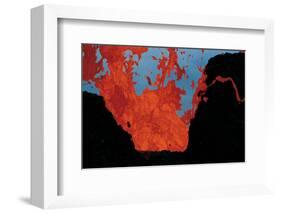 Lava Eruption Puu oo Hawaii-null-Framed Art Print