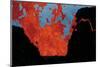 Lava Eruption Puu oo Hawaii-null-Mounted Art Print