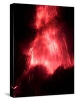 Lava Explodes from the Mount Mayon Volcano-null-Stretched Canvas