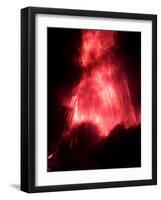 Lava Explodes from the Mount Mayon Volcano-null-Framed Photographic Print