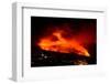 Lava flow and ash from erupting volcano, La Palma-Enrique Lopez-Tapia-Framed Photographic Print