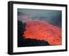 Lava Flow During Eruption of Mount Etna Volcano, Sicily, Italy-Stocktrek Images-Framed Photographic Print