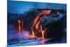 Lava flow entering the ocean at dawn, Hawaii Volcanoes National Park, The Big Island, Hawaii, USA-Russ Bishop-Mounted Premium Photographic Print