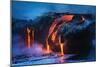 Lava flow entering the ocean at dawn, Hawaii Volcanoes National Park, The Big Island, Hawaii, USA-Russ Bishop-Mounted Photographic Print