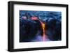 Lava flow entering the ocean at dawn, Hawaii Volcanoes National Park, The Big Island, Hawaii, USA.-Russ Bishop-Framed Photographic Print