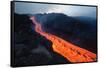 Lava Flow from Mount Etna-Vittoriano Rastelli-Framed Stretched Canvas