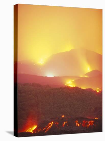 Lava Flow from the Monti Calcarazzi Fissure That Threatened Nicolosi on the South Flank of Mt. Etna-Robert Francis-Stretched Canvas