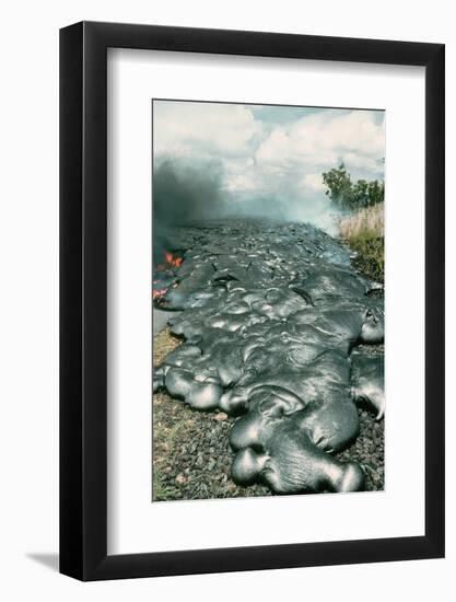 Lava Flow in Kalapana-J.D. Griggs-Framed Photographic Print