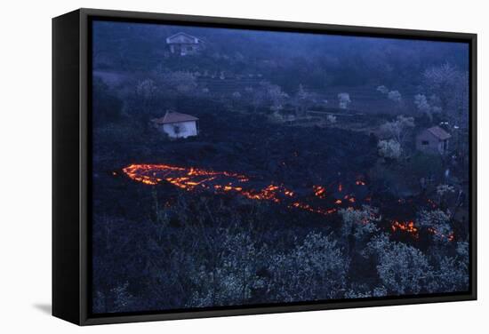 Lava Flow in Village-Vittoriano Rastelli-Framed Stretched Canvas