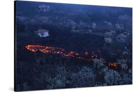 Lava Flow in Village-Vittoriano Rastelli-Stretched Canvas