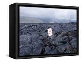 Lava Flow, Kilauea, Hawaii Volcanoes National Park, Island of Hawaii (Big Island)-Ethel Davies-Framed Stretched Canvas