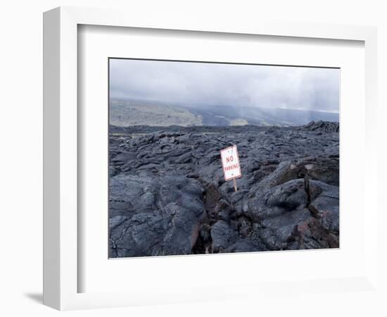 Lava Flow, Kilauea, Hawaii Volcanoes National Park, Island of Hawaii (Big Island)-Ethel Davies-Framed Photographic Print