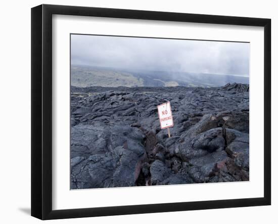 Lava Flow, Kilauea, Hawaii Volcanoes National Park, Island of Hawaii (Big Island)-Ethel Davies-Framed Photographic Print