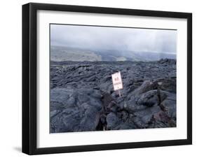 Lava Flow, Kilauea, Hawaii Volcanoes National Park, Island of Hawaii (Big Island)-Ethel Davies-Framed Photographic Print