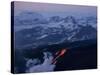 Lava Flowing Down Mountain, Eyjafjallajokull Volcano, Iceland, Polar Regions-null-Stretched Canvas
