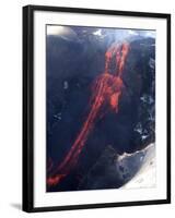 Lava Flowing Down Mountain From Eyjafjallajokull Volcano, Iceland, Polar Regions-null-Framed Photographic Print
