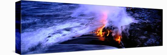 Lava Flowing from a Volcano, Kilauea, Hawaii Volcanoes National Park, Big Island, Hawaii, USA-null-Stretched Canvas