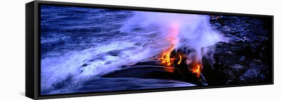 Lava Flowing from a Volcano, Kilauea, Hawaii Volcanoes National Park, Big Island, Hawaii, USA-null-Framed Stretched Canvas