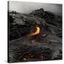 Lava Flowing From Volcano.-Fay Godwin-Stretched Canvas
