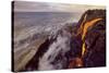 Lava flowing to meet the sea, Big Island, Hawaii.-Stuart Westmorland-Stretched Canvas