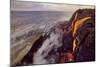 Lava flowing to meet the sea, Big Island, Hawaii.-Stuart Westmorland-Mounted Photographic Print