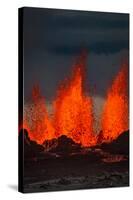 Lava Fountains at the Holuhraun Fissure Eruption Near Bardarbunga Volcano, Iceland-null-Stretched Canvas
