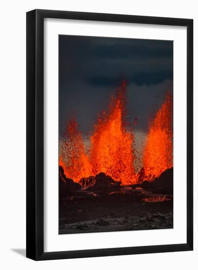 Lava Fountains at the Holuhraun Fissure Eruption Near Bardarbunga Volcano, Iceland-null-Framed Photographic Print