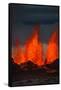 Lava Fountains at the Holuhraun Fissure Eruption Near Bardarbunga Volcano, Iceland-null-Framed Stretched Canvas