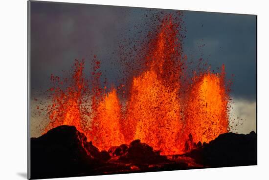 Lava Fountains at the Holuhraun Fissure Eruption Near Bardarbunga Volcano, Iceland-null-Mounted Premium Photographic Print