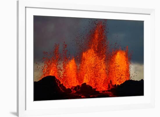 Lava Fountains at the Holuhraun Fissure Eruption Near Bardarbunga Volcano, Iceland-null-Framed Photographic Print