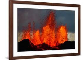 Lava Fountains at the Holuhraun Fissure Eruption Near Bardarbunga Volcano, Iceland-null-Framed Photographic Print