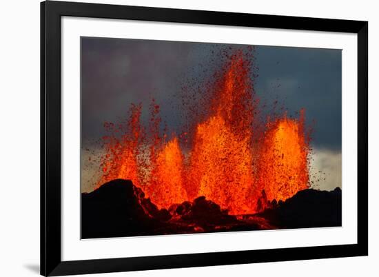 Lava Fountains at the Holuhraun Fissure Eruption Near Bardarbunga Volcano, Iceland-null-Framed Photographic Print