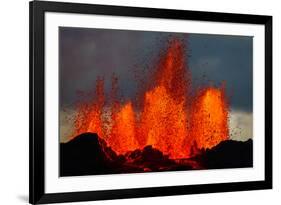 Lava Fountains at the Holuhraun Fissure Eruption Near Bardarbunga Volcano, Iceland-null-Framed Photographic Print