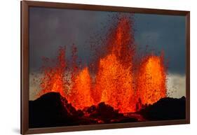 Lava Fountains at the Holuhraun Fissure Eruption Near Bardarbunga Volcano, Iceland-null-Framed Photographic Print