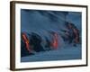 Lava from Kilauea Volcano in Hawaii Volcanoes National Park Enters the Pacific Ocean at Dawn-null-Framed Photographic Print