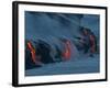 Lava from Kilauea Volcano in Hawaii Volcanoes National Park Enters the Pacific Ocean at Dawn-null-Framed Photographic Print