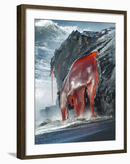 Lava from the Kilauea Volcano-null-Framed Photographic Print