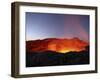 Lava Lake Illuminating Walls of Pit Crater at Night, Erta Ale Volcano, Danakil Depression, Ethiopia-Stocktrek Images-Framed Photographic Print