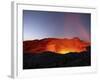 Lava Lake Illuminating Walls of Pit Crater at Night, Erta Ale Volcano, Danakil Depression, Ethiopia-Stocktrek Images-Framed Photographic Print