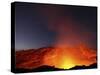 Lava Lake Illuminating Walls of Pit Crater at Night, Erta Ale Volcano, Danakil Depression, Ethiopia-Stocktrek Images-Stretched Canvas