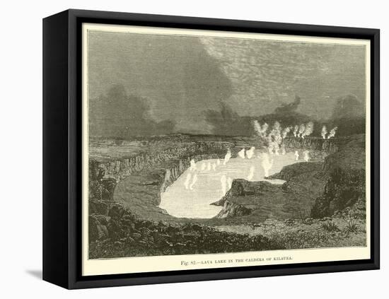 Lava Lake in the Caldera of Kilauea-null-Framed Stretched Canvas