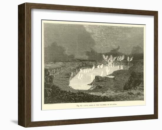 Lava Lake in the Caldera of Kilauea-null-Framed Giclee Print