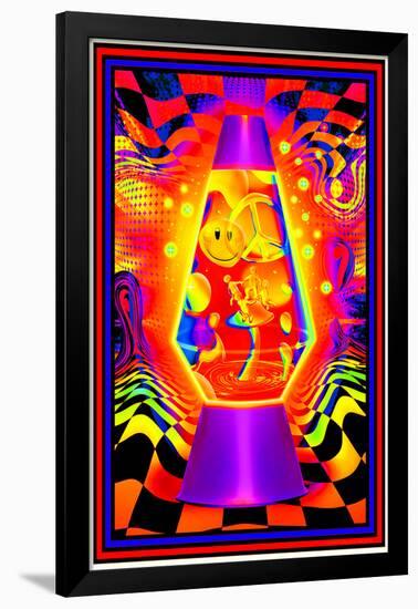 Lava Lamp (Non-Flocked Blacklight)-null-Framed Standard Poster