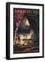 Lava River Cave - Lava Lands, Oregon-Lantern Press-Framed Art Print