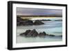 Lava rocks along tranquil shoreline of San Cristobal Island, Galapagos, Ecuador.-Adam Jones-Framed Photographic Print