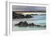 Lava rocks along tranquil shoreline of San Cristobal Island, Galapagos, Ecuador.-Adam Jones-Framed Photographic Print