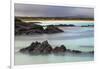 Lava rocks along tranquil shoreline of San Cristobal Island, Galapagos, Ecuador.-Adam Jones-Framed Photographic Print