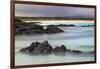 Lava rocks along tranquil shoreline of San Cristobal Island, Galapagos, Ecuador.-Adam Jones-Framed Photographic Print