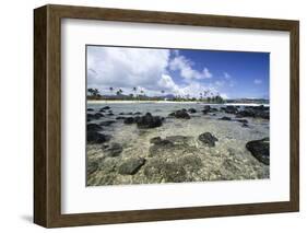 Lava Rocks of Poipu Beach Kauai Hawaii-George Oze-Framed Photographic Print